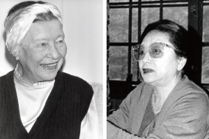 Left, Simone de Beauvoir (photo courtesy of ABC News); right, Asabuki Tomiko (photo courtesy of Art Random).