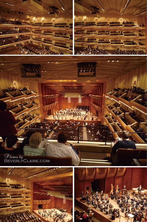 Views of the concert hall interior at the Avery Fisher Hall.